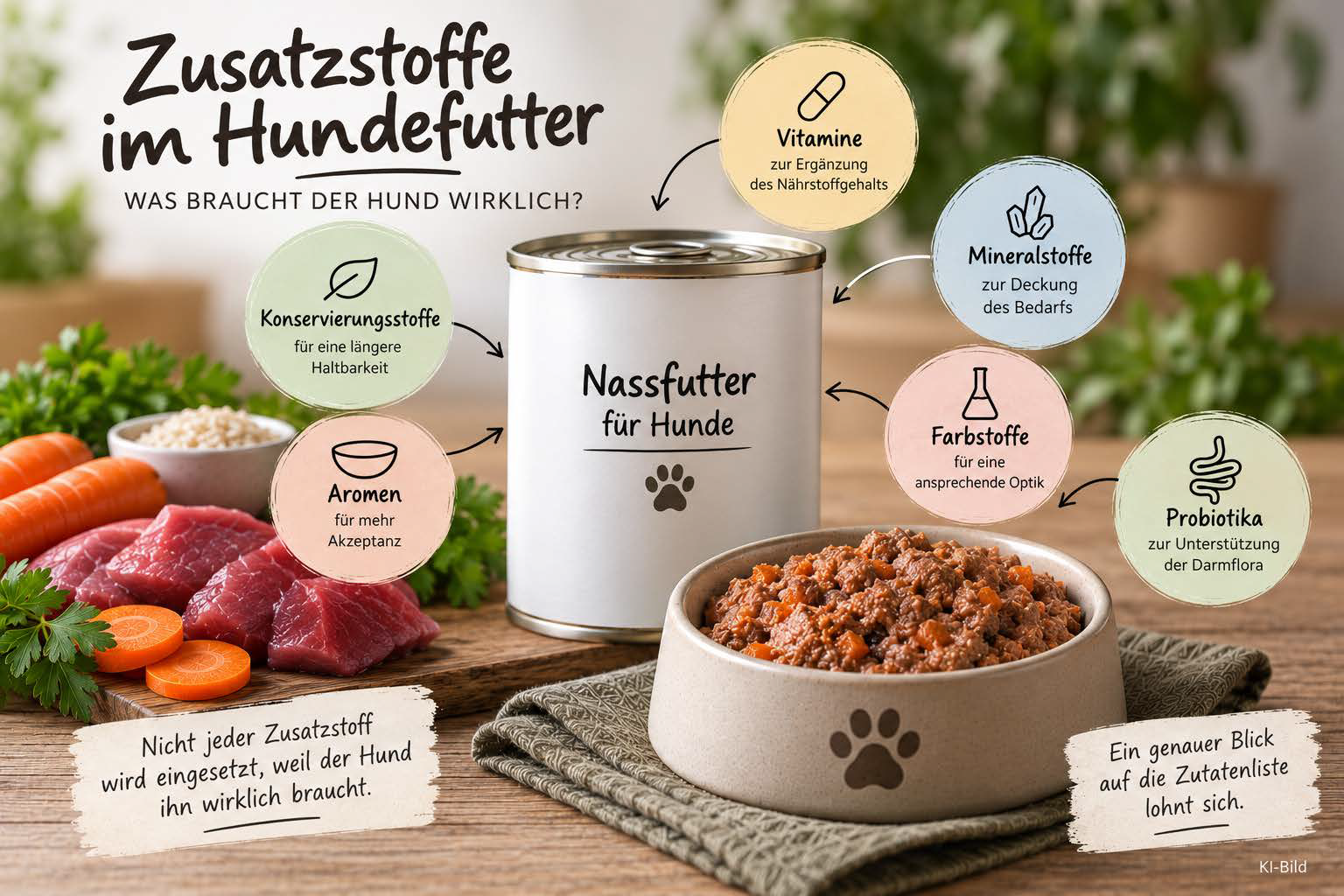 Zusatzstoffe im Hundefutter – was braucht der Hund wirklich?