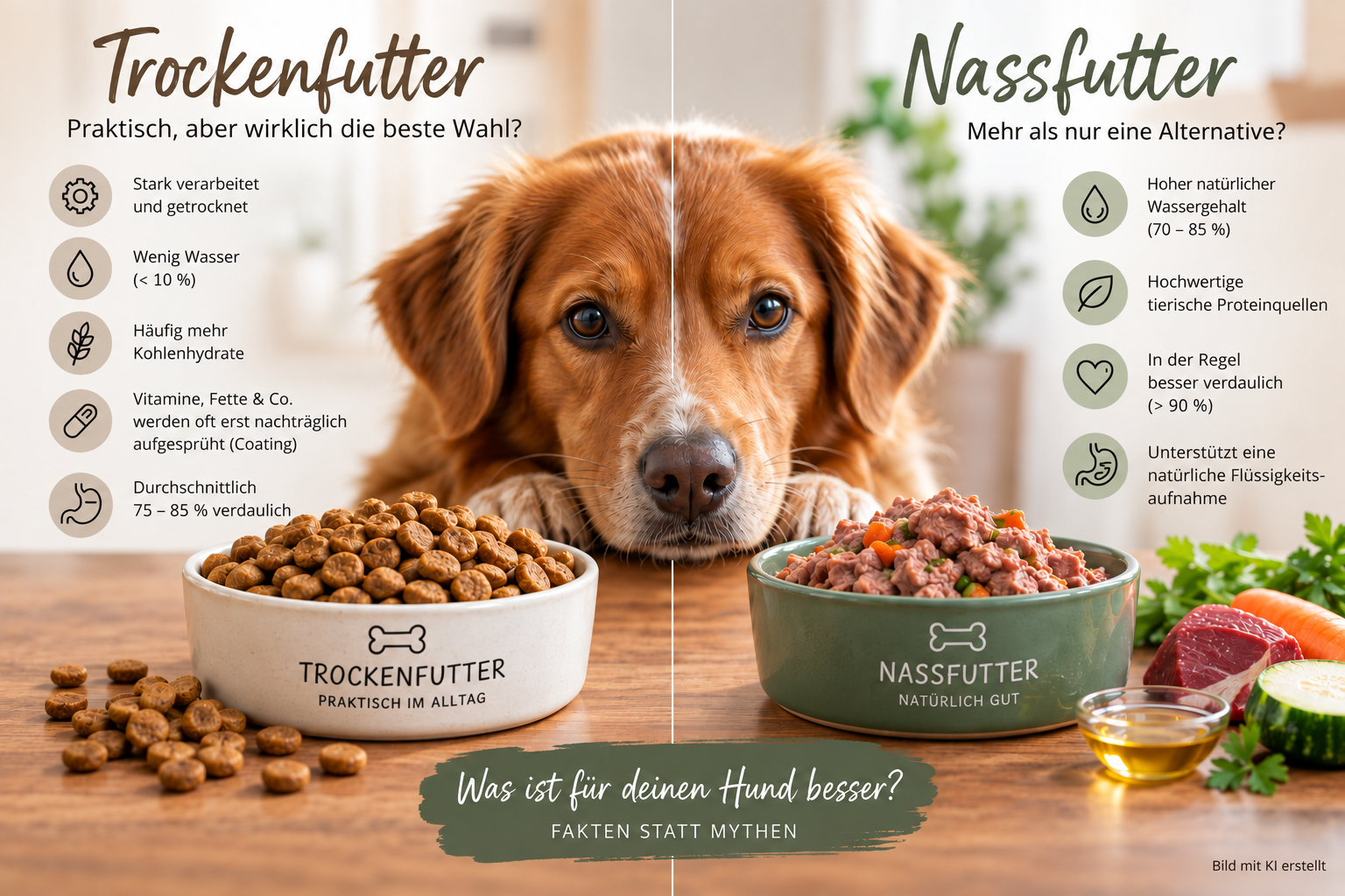 Nassfutter oder Trockenfutter – was ist für Hunde besser?